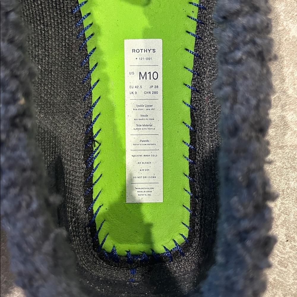 Rothy's Men's "The Slipper", Mountain Grey, Size 10 - Picture 12 of 14